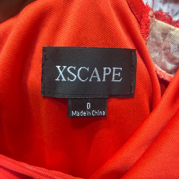 EUC Xscape Strapless Beaded Cut Out Back Prom Dress Size 0 (Red) STYLE# XS6876 - Picture 13 of 15